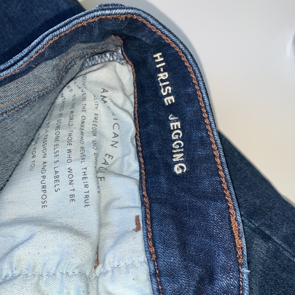 American Eagle Outfitters Dream Jean Distressed Jeggings Size 6 - Picture 8 of 10